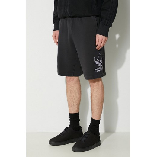 adidas Originals szorty bawełniane Adicolor Outline Trefoil kolor czarny IU2370 ze sklepu PRM w kategorii Spodenki męskie - zdjęcie 172333792