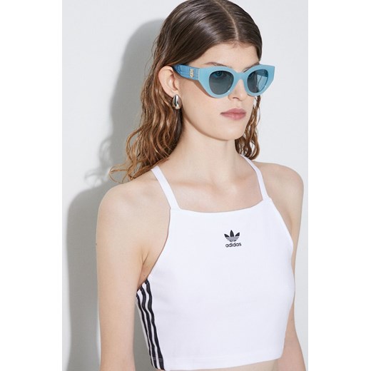 adidas Originals top damski kolor biały IN8377 ze sklepu PRM w kategorii Bluzki damskie - zdjęcie 172333833