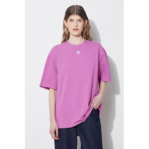 adidas Originals t-shirt bawełniany Adicolor Essentials damski kolor różowy IR5924 ze sklepu PRM w kategorii Bluzki damskie - zdjęcie 172333853
