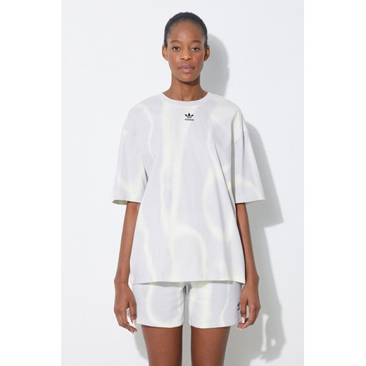 adidas Originals t-shirt bawełniany damski kolor szary IU2481 ze sklepu PRM w kategorii Bluzki damskie - zdjęcie 172333911