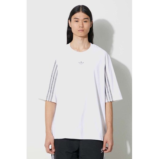 adidas Originals t-shirt bawełniany Fashion Raglan Cutline męski kolor biały wzorzysty IT7446 ze sklepu PRM w kategorii T-shirty męskie - zdjęcie 172334011