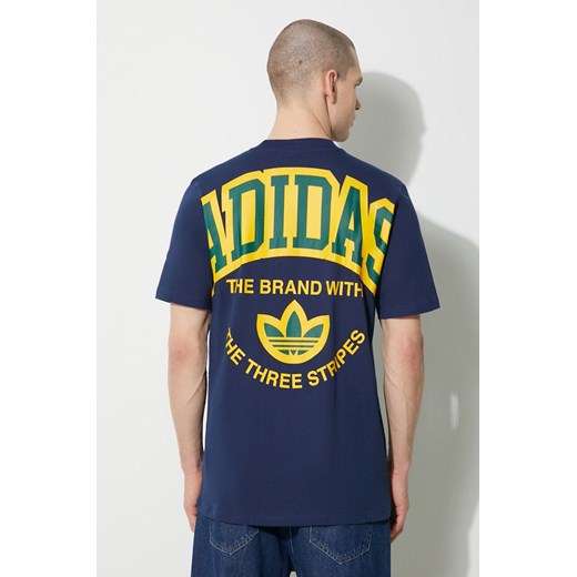 adidas Originals t-shirt bawełniany męski kolor granatowy z nadrukiem IS0184 ze sklepu PRM w kategorii T-shirty męskie - zdjęcie 172334031