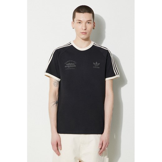 adidas Originals t-shirt bawełniany męski kolor czarny z aplikacją  IS1413 ze sklepu PRM w kategorii T-shirty męskie - zdjęcie 172334033