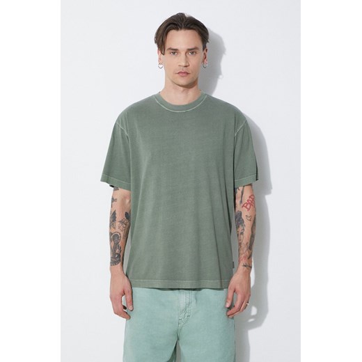 Carhartt WIP t-shirt bawełniany S/S Dune T-Shirt męski kolor zielony gładki I032998.1YFGD ze sklepu PRM w kategorii T-shirty męskie - zdjęcie 172334123