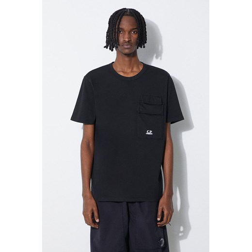 C.P. Company t-shirt bawełniany Jersey Flap Pocket męski kolor czarny z nadrukiem 16CMTS211A005697G ze sklepu PRM w kategorii T-shirty męskie - zdjęcie 172334181