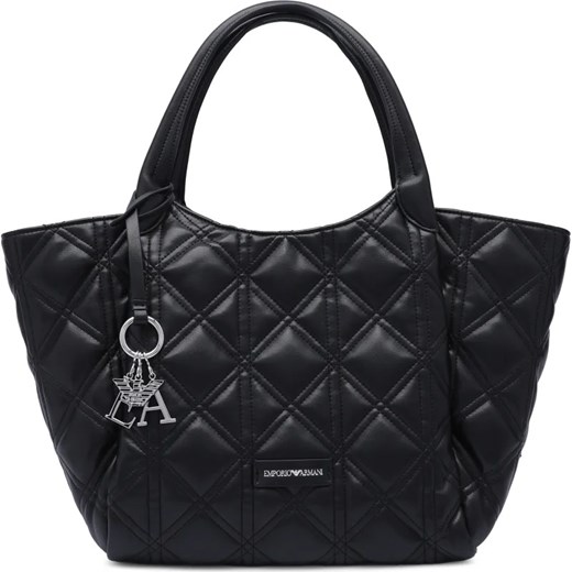 Shopper bag Emporio Armani na ramię mieszcząca a4 elegancka ze skóry ekologicznej 