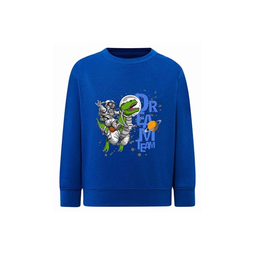 Dzianinowa bluza nierozpinana Astronauta & Dinozaur niebieska ze sklepu 5.10.15 w kategorii Bluzy chłopięce - zdjęcie 172338311