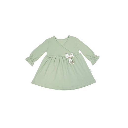 Zielona sukienka dziewczęca z długim rękawem ze sklepu 5.10.15 w kategorii Sukienki dziewczęce - zdjęcie 172338323