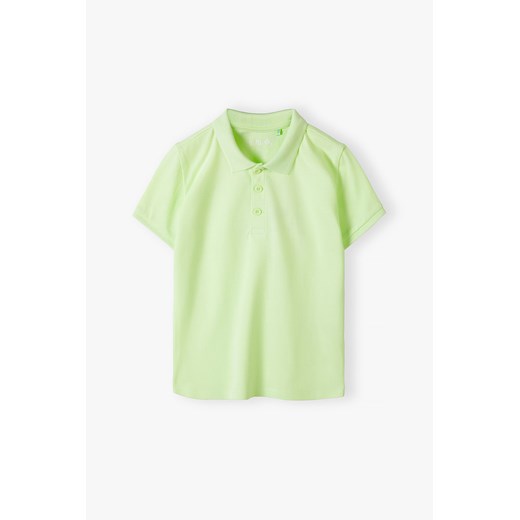 Seledynowa bluzka polo pique dla chłopca - 5.10.15. ze sklepu 5.10.15 w kategorii T-shirty chłopięce - zdjęcie 172338403