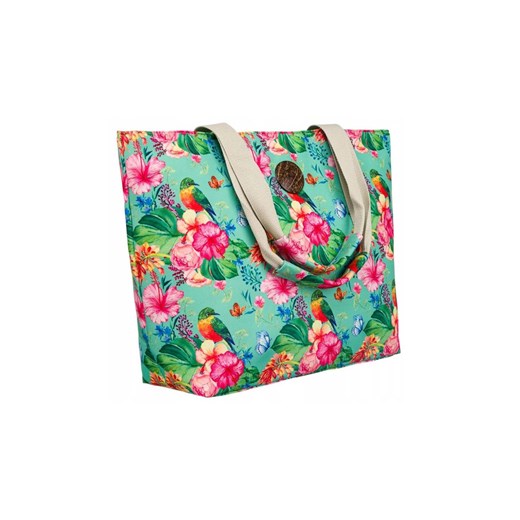 Duża, wiosenno-letnia shopperka damska w kwiaty ze sklepu 5.10.15 w kategorii Torby Shopper bag - zdjęcie 172338502