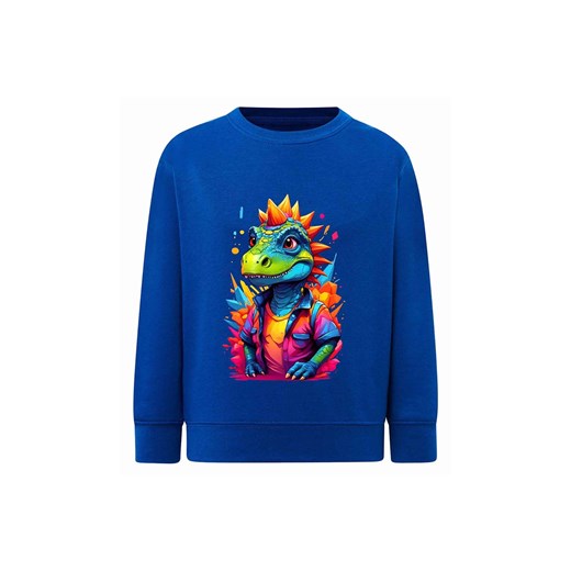 Dzianinowa bluza niebieska dla chłopca Dinozaur ze sklepu 5.10.15 w kategorii Bluzy chłopięce - zdjęcie 172338611