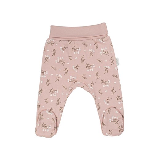 Półśpiochy niemowlęce różowe w kwiatki ze sklepu 5.10.15 w kategorii Spodnie i półśpiochy - zdjęcie 172338651