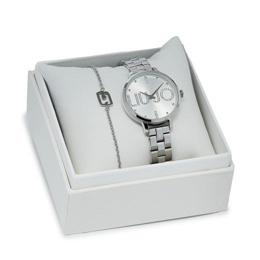 Zestaw zegarek i bransoletka Liu Jo Couple Plus TLJ2036 Srebrny ze sklepu eobuwie.pl w kategorii Zegarki - zdjęcie 172339240
