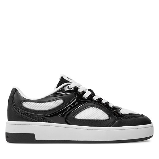 Sneakersy Calvin Klein Jeans Basket Cupsole Low Mix In Met YW0YW01387 Czarny ze sklepu eobuwie.pl w kategorii Buty sportowe damskie - zdjęcie 172339244