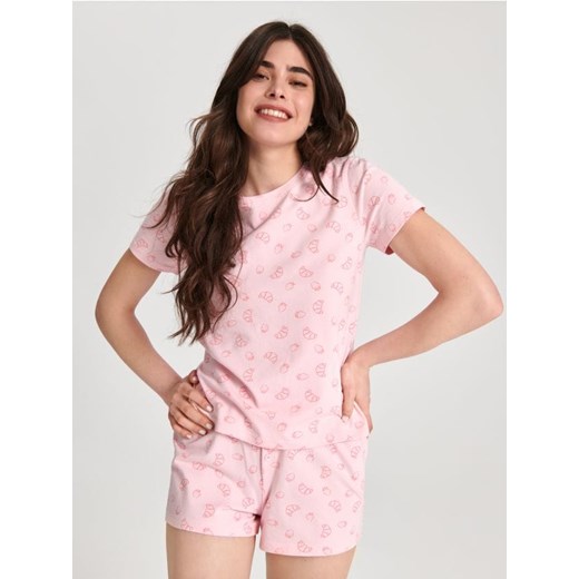 Sinsay - Piżama dwuczęściowa - różowy ze sklepu Sinsay w kategorii Piżamy damskie - zdjęcie 172341880