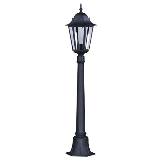 Czarna stojąca lampa ogrodowa klasyczna słupek - S351-Tirma Lumes One Size Edinos.pl