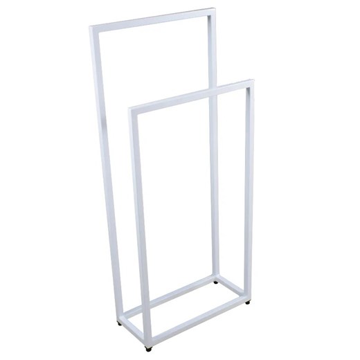 Biały podwójny stojak na ręczniki 45 cm - Sarsa 3X Elior One Size Edinos.pl