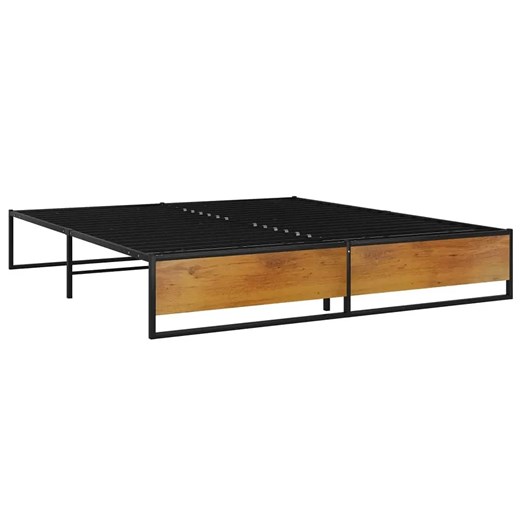 Czarne metalowe łóżko industrialne 180x200 cm - Glider ze sklepu Edinos.pl w kategorii Łóżka i materace - zdjęcie 172342734