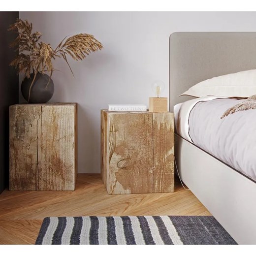 Drewniana lampka biurkowa z odkrytą żarówką - EX587-Abes Lumes One Size Edinos.pl