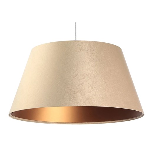 Kremowa lampa wisząca z dużym abażurem - 3X S406 L3-K49 ze sklepu Edinos.pl w kategorii Lampy wiszące - zdjęcie 172342771