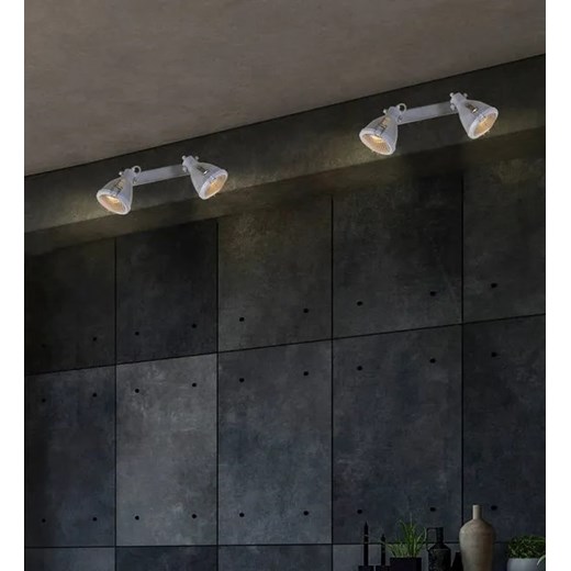 Szara lampa sufitowa dwa reflektory na listwie - V095-Supremi Lumes One Size okazja Edinos.pl