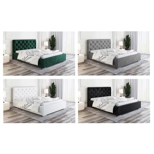 Podwójne łóżko tapicerowane 140x200 Loran 2X - 36 kolorów Elior One Size Edinos.pl