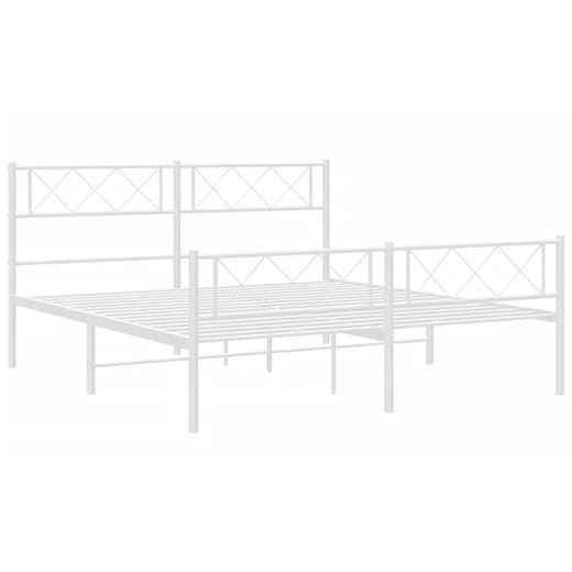 Białe industrialne metalowe łóżko 120x200 cm - Raffa ze sklepu Edinos.pl w kategorii Łóżka i materace - zdjęcie 172342983