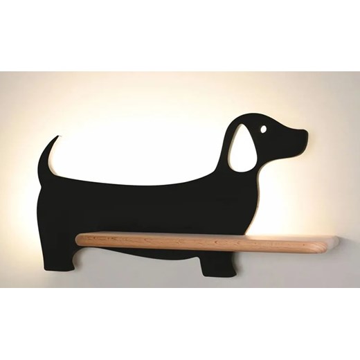 Czarna lampka nocna piesek z włącznikiem - K048-Ogi Lumes One Size Edinos.pl