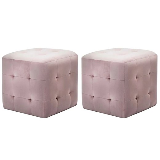Zestaw dwóch różowych puf wypoczynkowych - Zauri 4X ze sklepu Edinos.pl w kategorii Meble dziecięce - zdjęcie 172343440