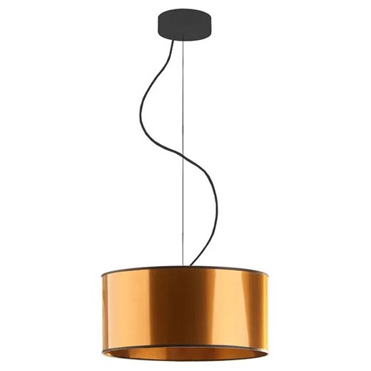 Miedziany żyrandol z okrągłym abażurem 30 cm - EX853-Hajfun Lumes One Size Edinos.pl