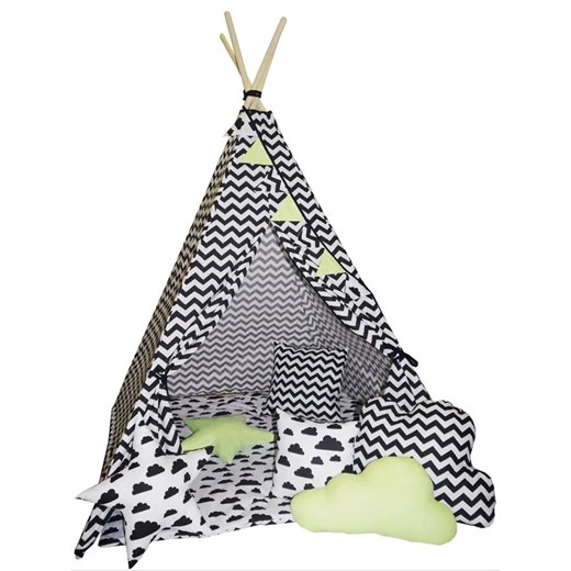 Namiot dla dziecka tipi z 3 poduszkami - Loster ze sklepu Edinos.pl w kategorii Tekstylia dziecięce - zdjęcie 172344271