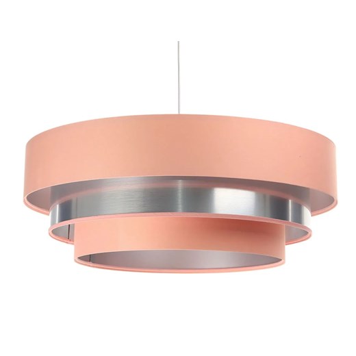 Różowo-srebrna okrągła lampa wisząca nad stół - S458 C8-F91 ze sklepu Edinos.pl w kategorii Lampy wiszące - zdjęcie 172344293