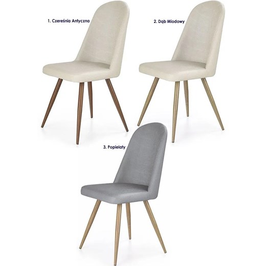 Skandynawskie krzesło tapicerowane Dalal - popielate Profeos One Size Edinos.pl