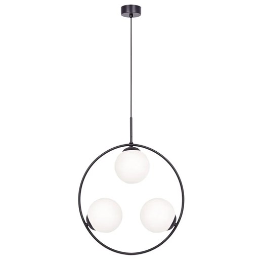 Metalowa lampa wisząca okrąg z białymi kloszami - 3X A201 S6-N75 ze sklepu Edinos.pl w kategorii Lampy wiszące - zdjęcie 172344442
