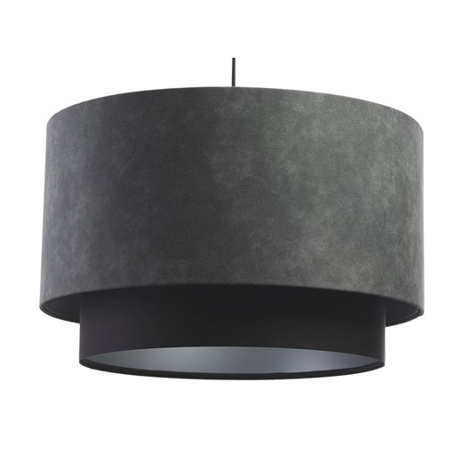 Szara lampa wisząca z zamszowym abażurem - S429-Porfi Lumes One Size Edinos.pl