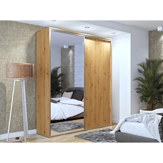Przesuwna szafa z lustrem dąb artisan - Savona 3X Elior One Size Edinos.pl okazyjna cena