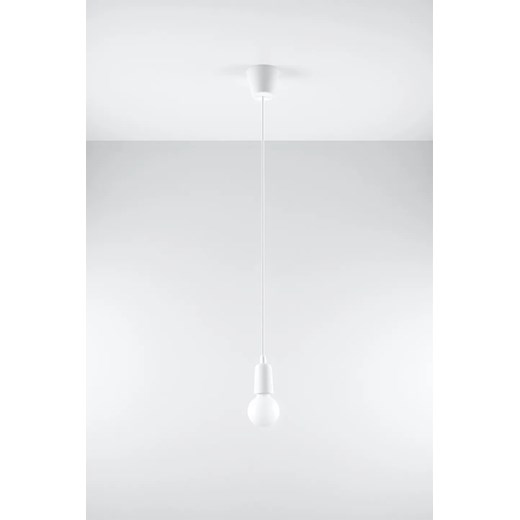 Biała pojedyncza lampa wisząca loft - EX541-Diegi Lumes One Size Edinos.pl
