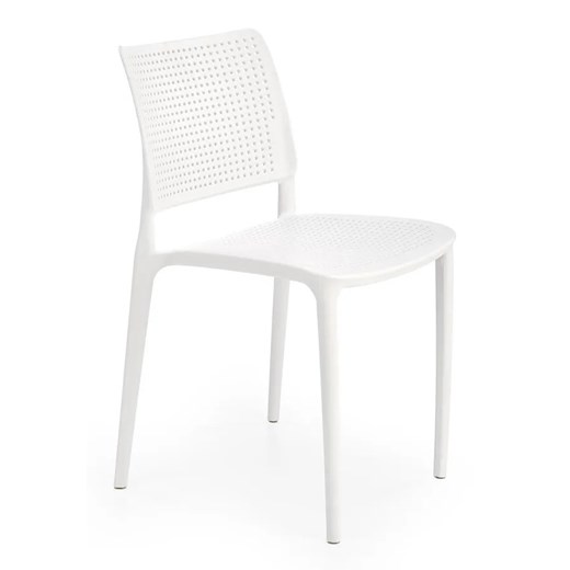 Białe minimalistyczne krzesło sztaplowane - Imros Elior One Size Edinos.pl