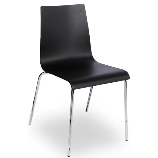 Nowoczesne krzesło konferencyjne czarny + chrom - Gixo 3X ze sklepu Edinos.pl w kategorii Krzesła - zdjęcie 172345361