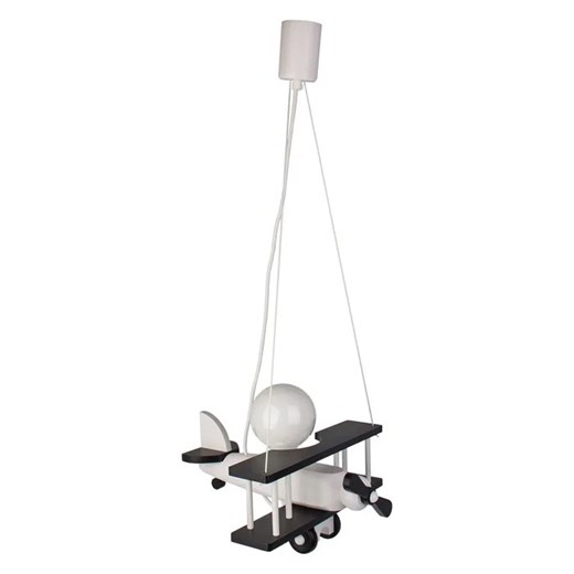 Biało-czarna lampa wisząca dla dzieci samolot - 6X S199 H0-W07 ze sklepu Edinos.pl w kategorii Lampy dziecięce - zdjęcie 172345463