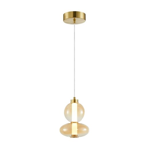 Złoty metalowy żyrandol - K389-Qilo ze sklepu Edinos.pl w kategorii Lampy wiszące - zdjęcie 172345510