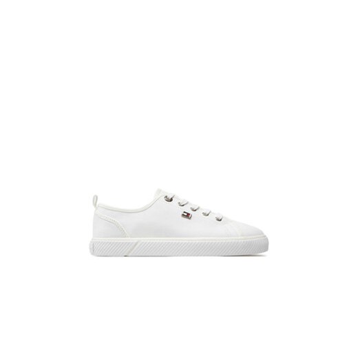 Tommy Hilfiger Tenisówki Vulc Canvas Sneaker FW0FW08063 Biały ze sklepu MODIVO w kategorii Trampki damskie - zdjęcie 172345754