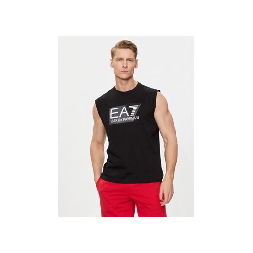 EA7 Emporio Armani T-Shirt 3DPT80 PJ02Z 1200 Czarny Regular Fit ze sklepu MODIVO w kategorii T-shirty męskie - zdjęcie 172345770
