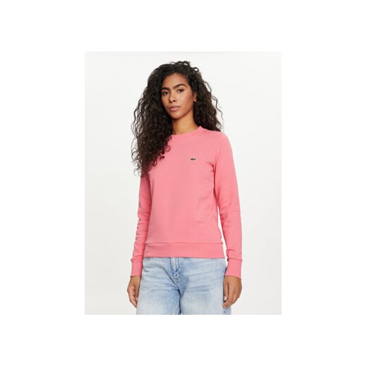 Lacoste Bluza SF9202 Różowy Regular Fit ze sklepu MODIVO w kategorii Bluzy damskie - zdjęcie 172345854