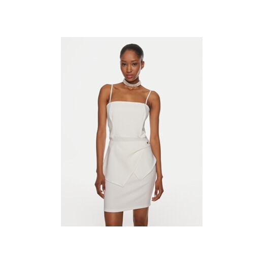Rinascimento Sukienka koktajlowa CFC0119098003 Biały Slim Fit ze sklepu MODIVO w kategorii Sukienki - zdjęcie 172345861