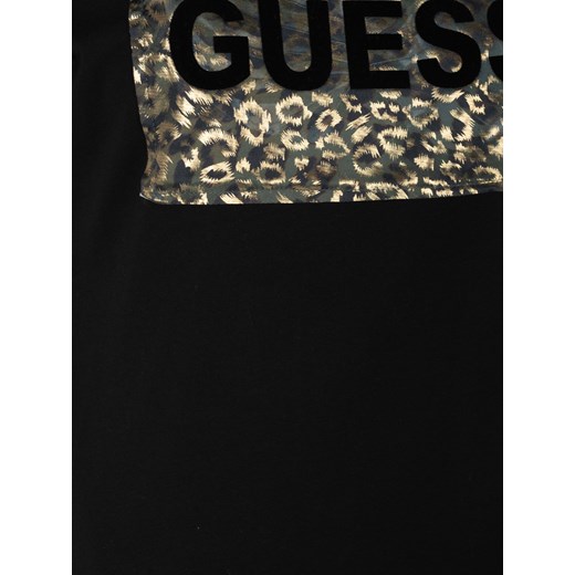 Bluzka damska Guess z krótkimi rękawami casual z napisami z tkaniny 