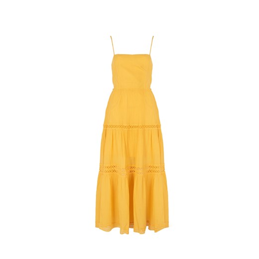 Guess Sukienka "Lace Up" | W3GK45WEID0 | Kobieta | Żółty ze sklepu ubierzsie.com w kategorii Sukienki - zdjęcie 172346284
