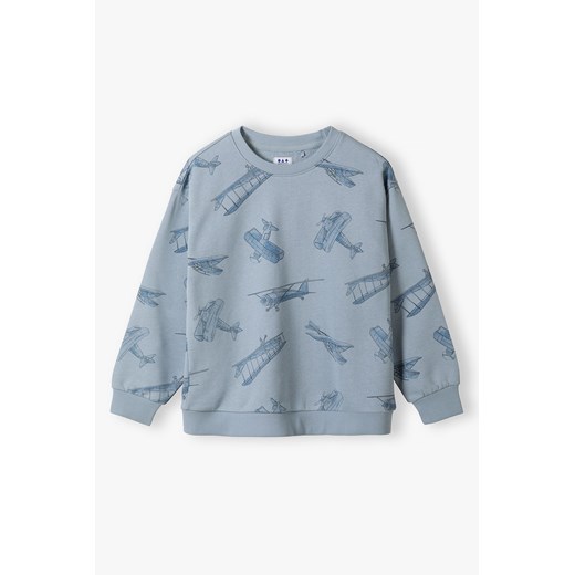 Bluza dresowa niebieska w samoloty - Limited Edition ze sklepu 5.10.15 w kategorii Bluzy chłopięce - zdjęcie 172347164