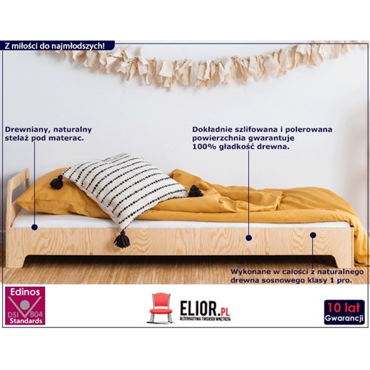 Drewniane łóżko młodzieżowe - Mailo 2X Elior One Size Edinos.pl