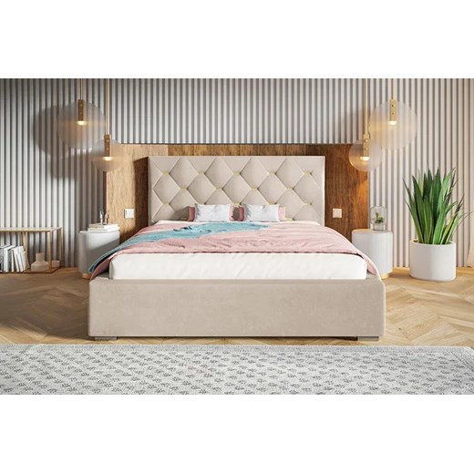 Łóżko jednoosobowe ze schowkiem 90x200 Abello 3X - 36 kolorów Elior One Size Edinos.pl